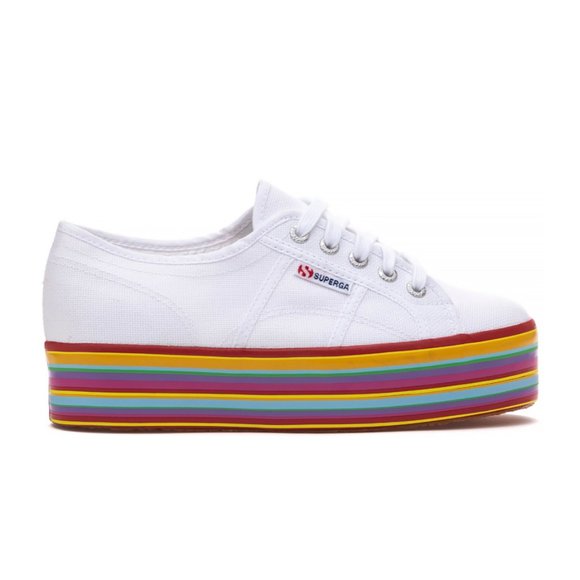NWT Superga 2790 Platform Sneakers Rainbow Sole Sz 10 - Picture 3 of 10